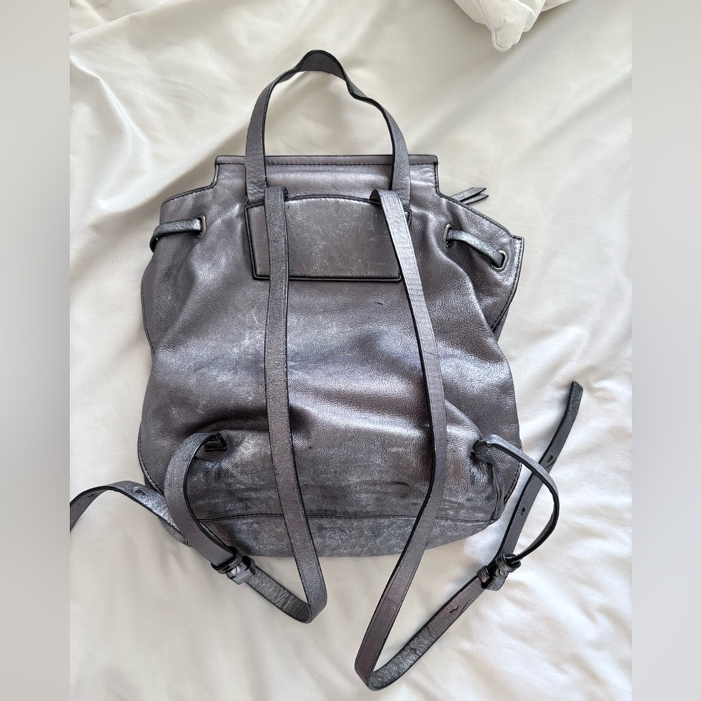Marc Jacobs Metallic Silver Backpack - image 5